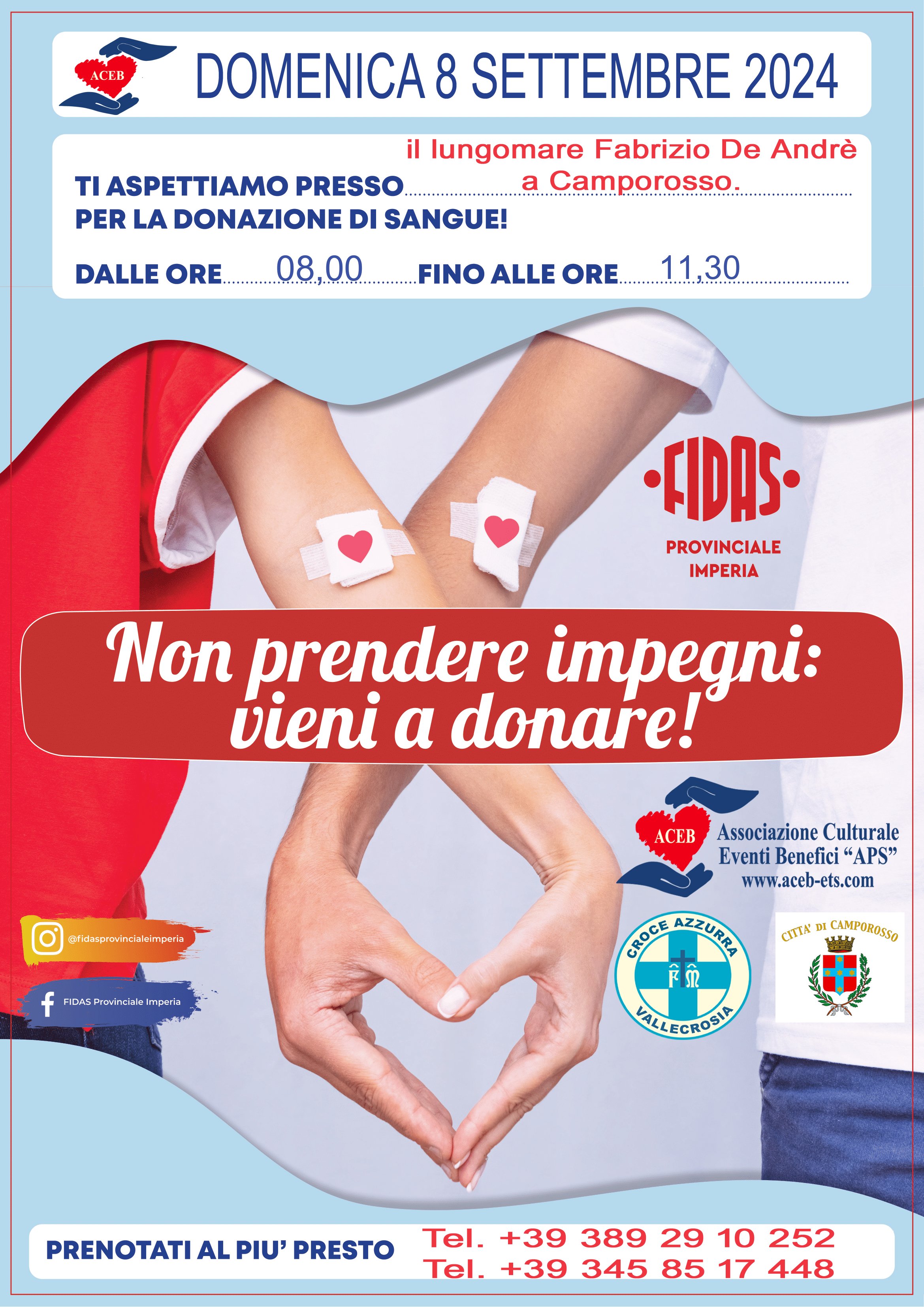 Giornata raccolta sangue 8 settembre 2024