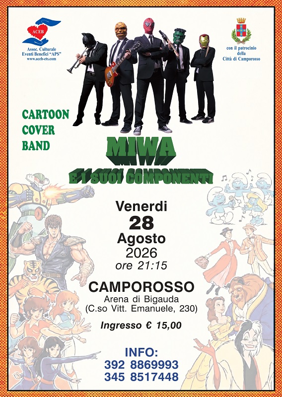 Miwa e i suoi componenti - Cartoon Cover Band